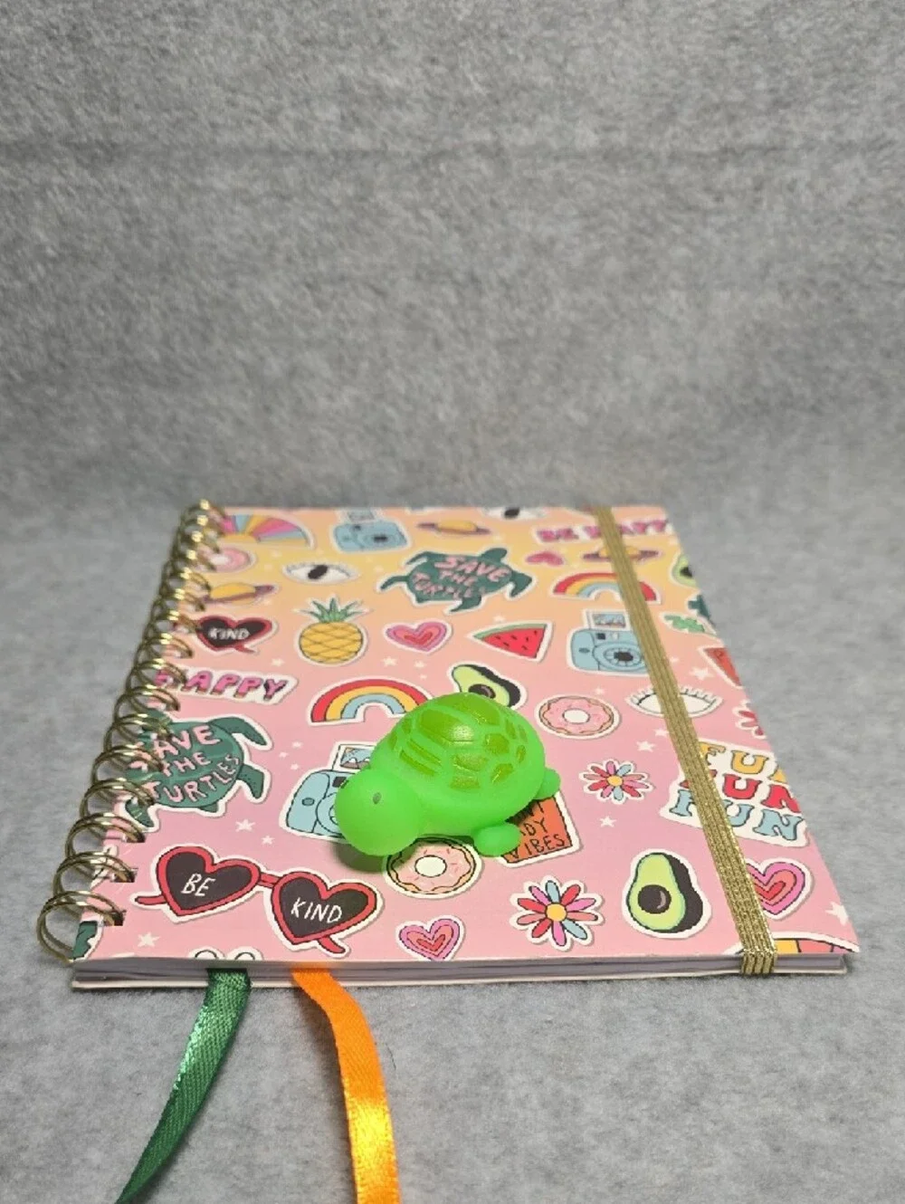 Save the Turtles Notebook with Mini Rubber Turtle